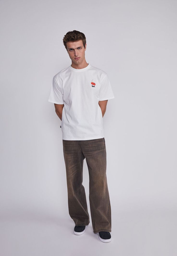 Polera Hombre Cerezas Blanco Sioux-3