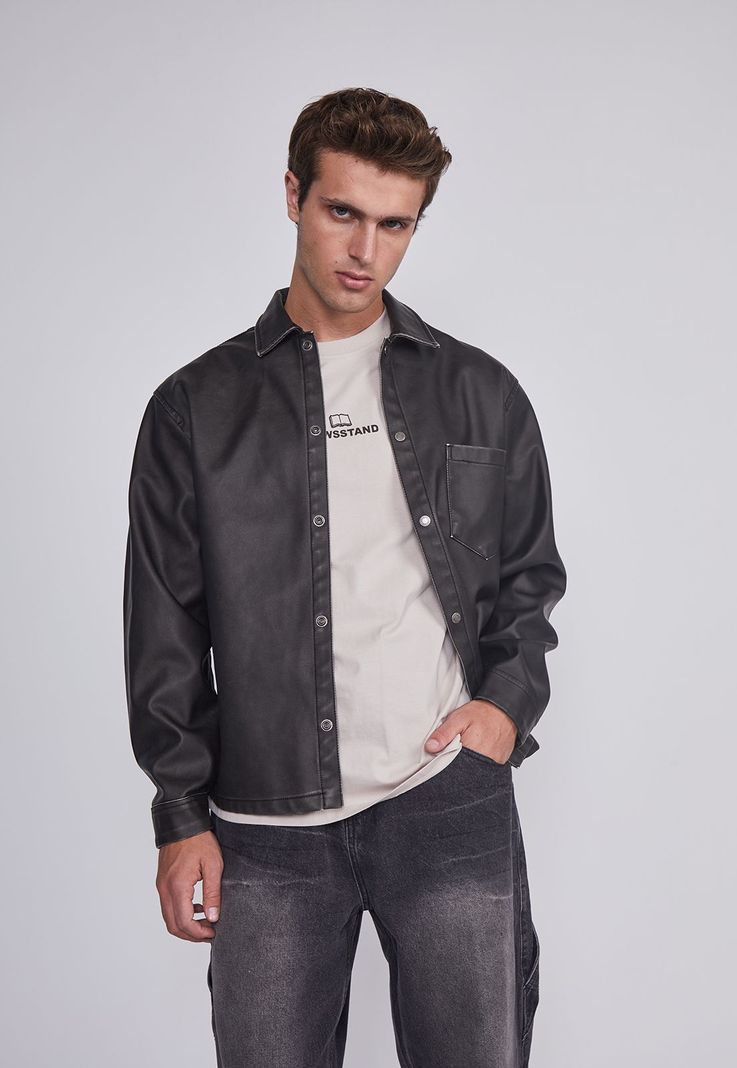 Chaqueta Hombre Sobrecamisa Negro Sioux-0