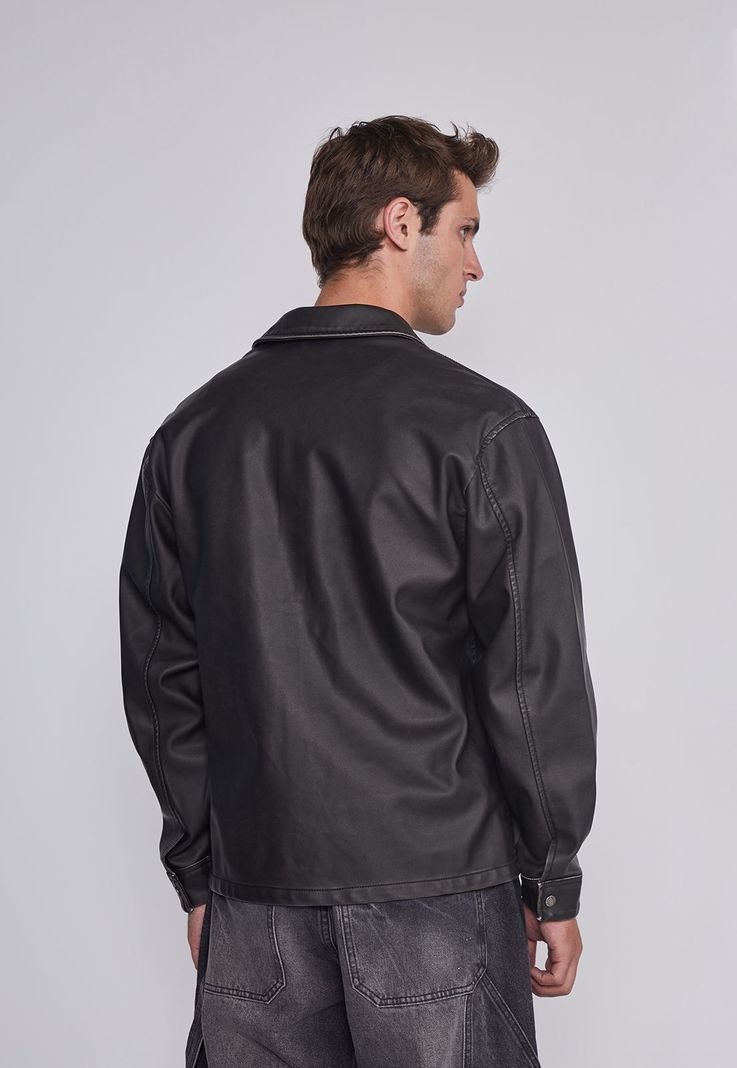Chaqueta Hombre Sobrecamisa Negro Sioux-2