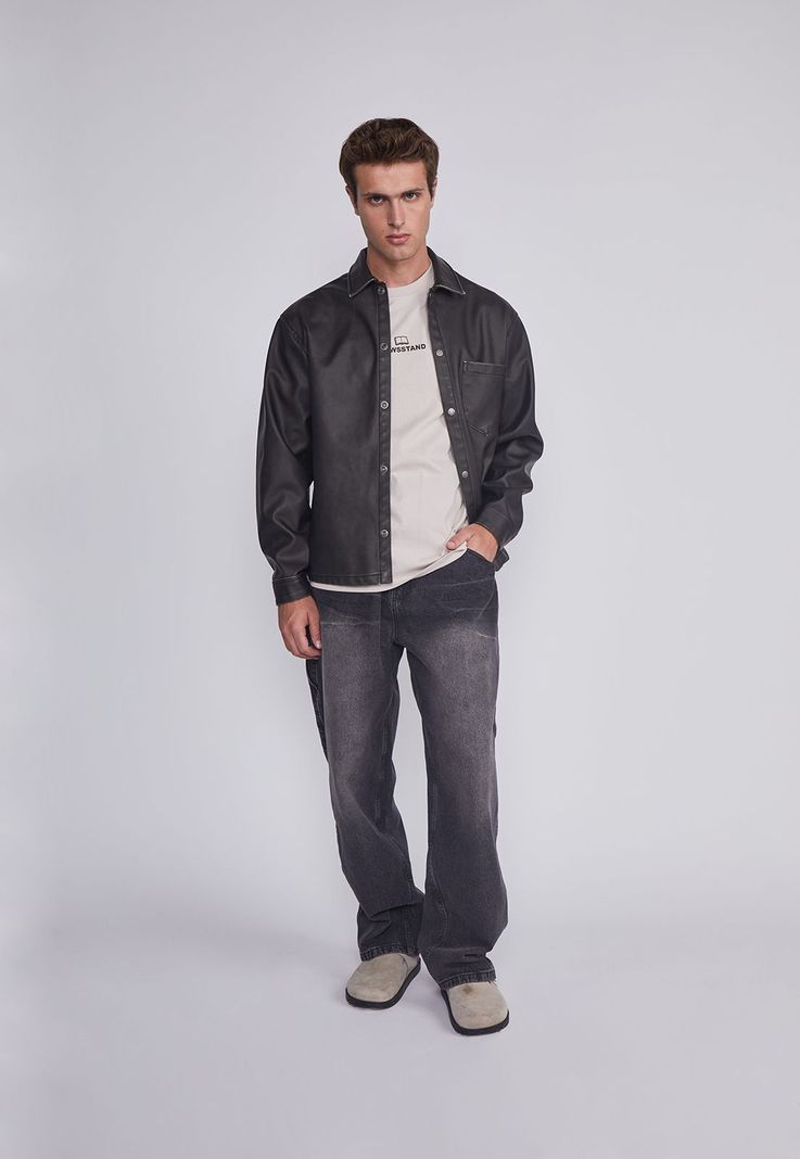 Chaqueta Hombre Sobrecamisa Negro Sioux-3