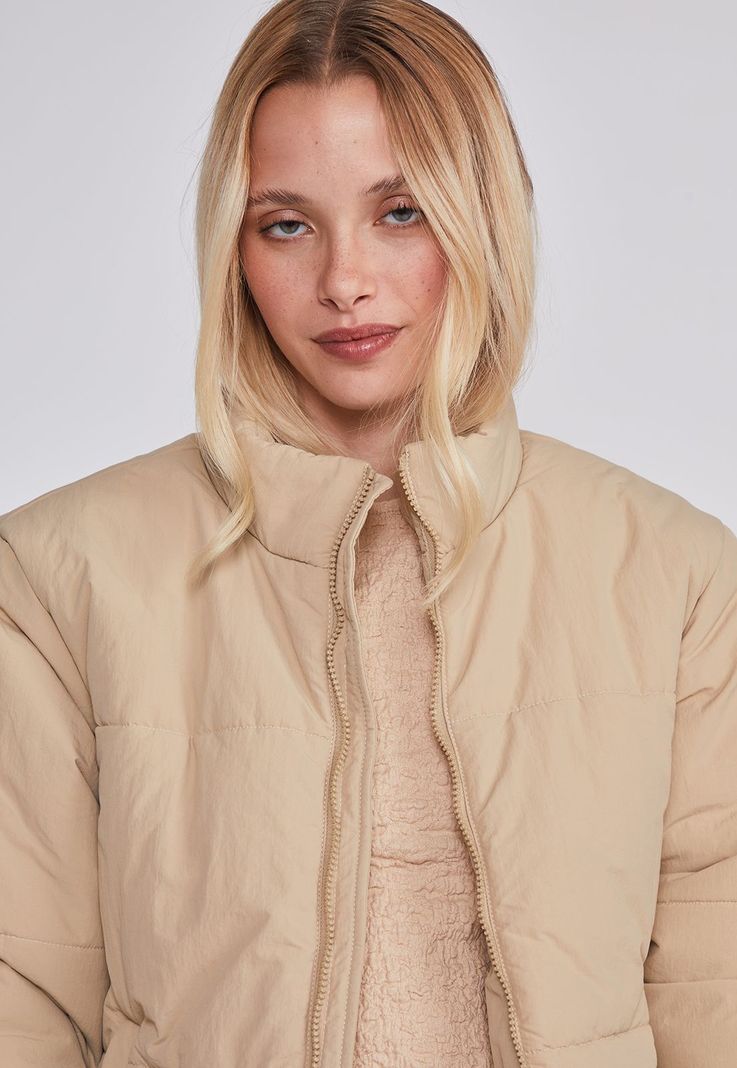 Parka Mujer Puffa Beige Sioux-2
