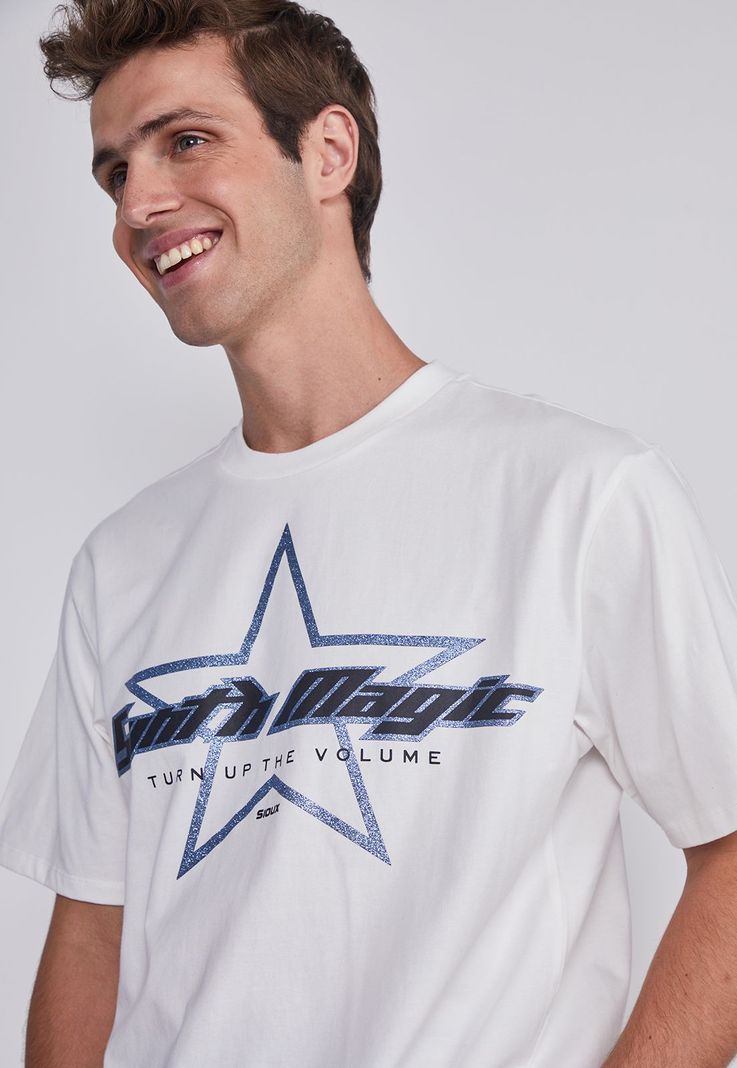 Polera Hombre Estrella Blanco Sioux-1