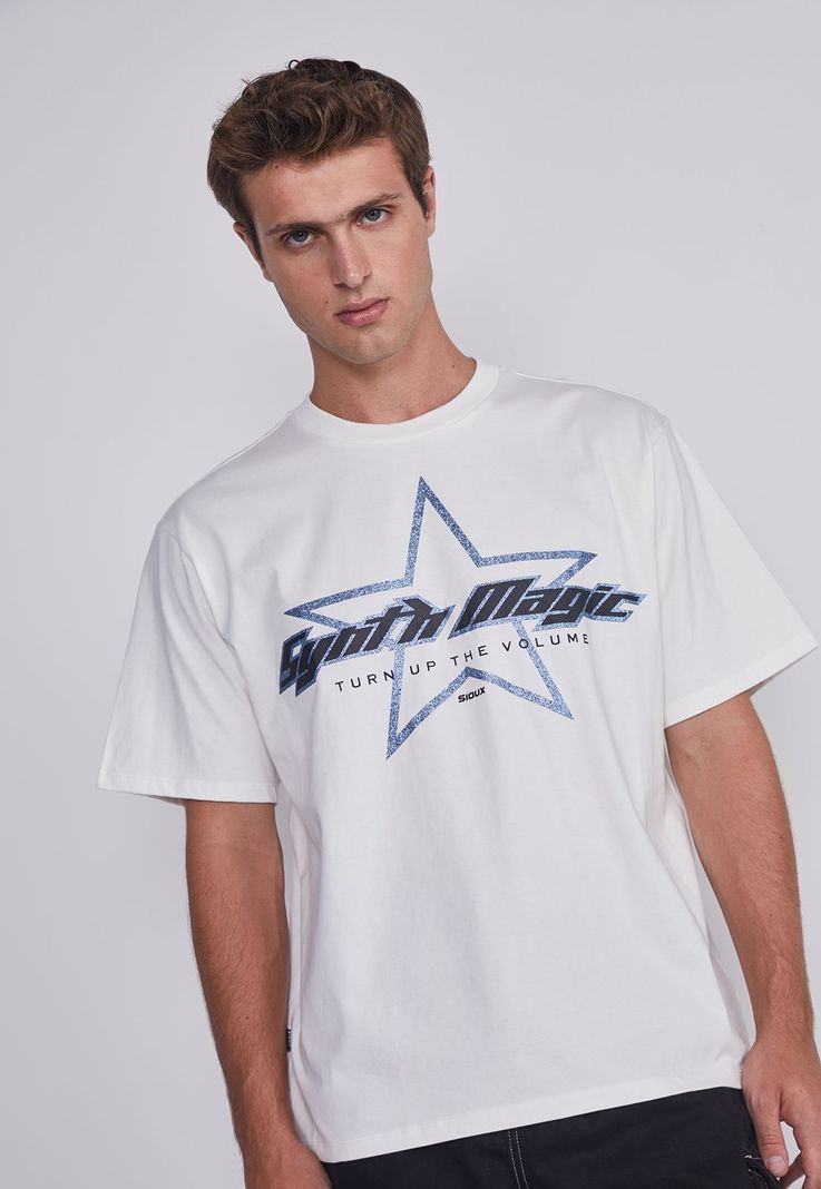 Polera Hombre Estrella Blanco Sioux-2
