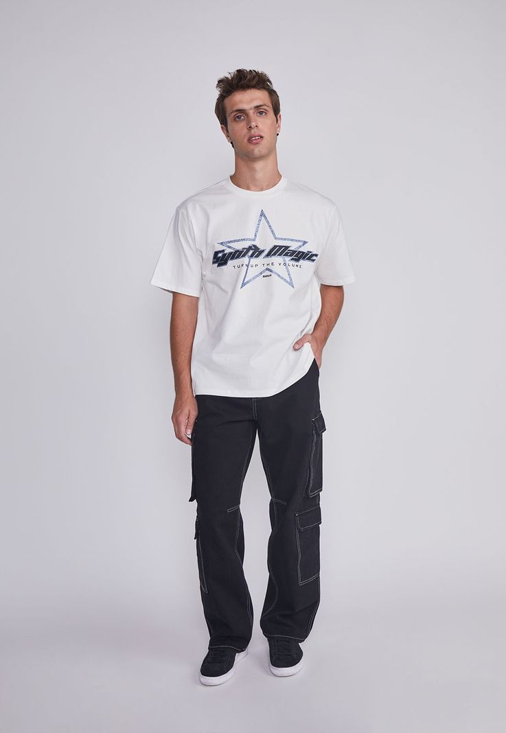Polera Hombre Estrella Blanco Sioux-4
