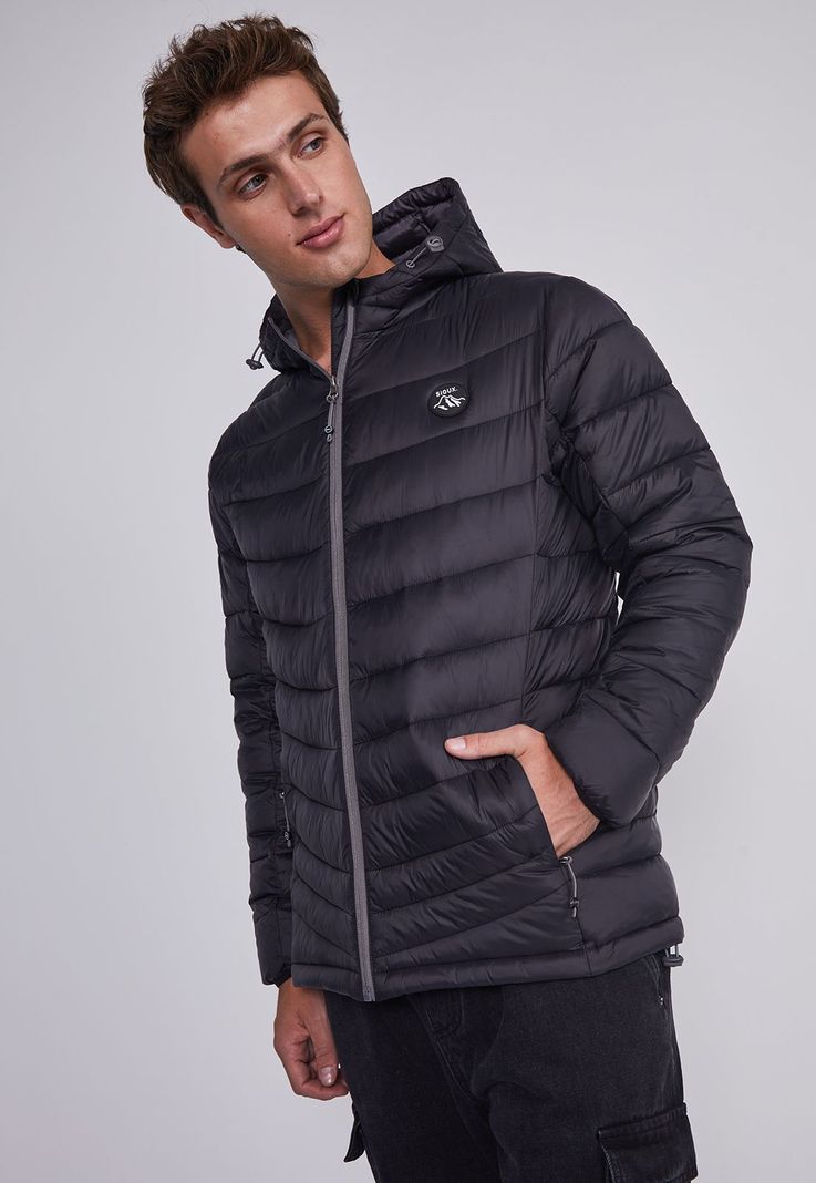 Parka Hombre Basica Regular Negro Sioux-1
