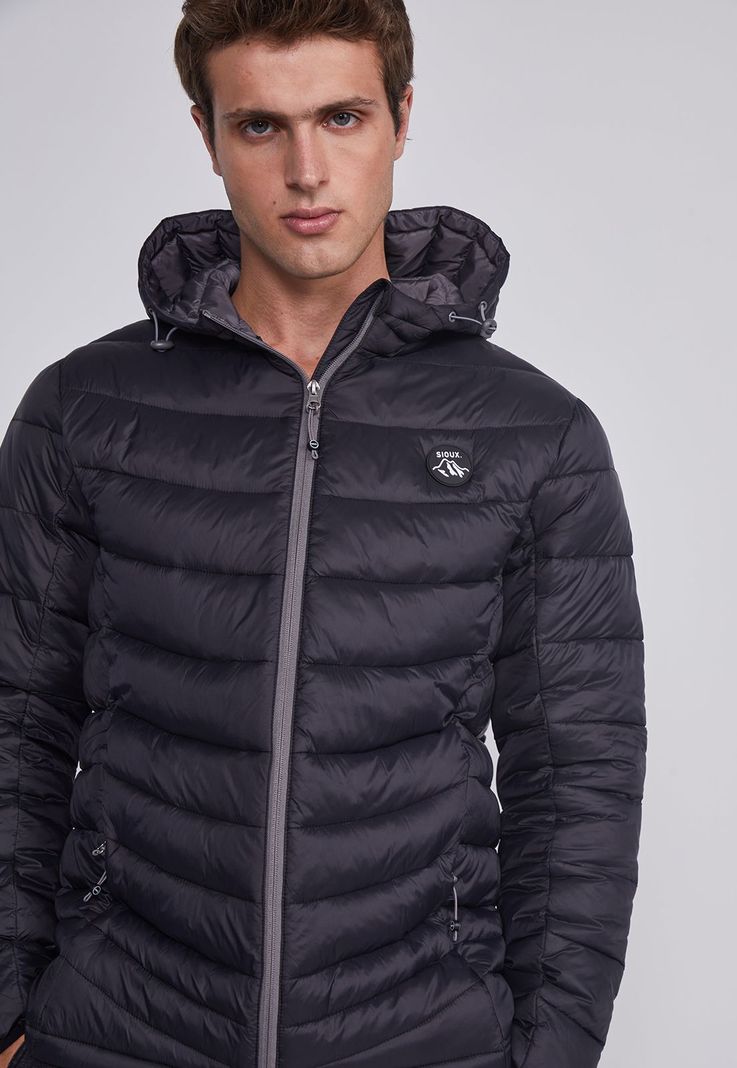 Parka Hombre Basica Regular Negro Sioux-2