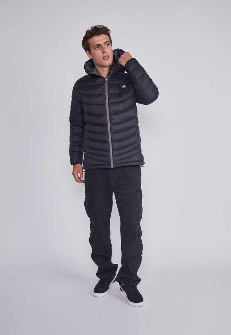 Parka Hombre Basica Regular Negro Sioux-4