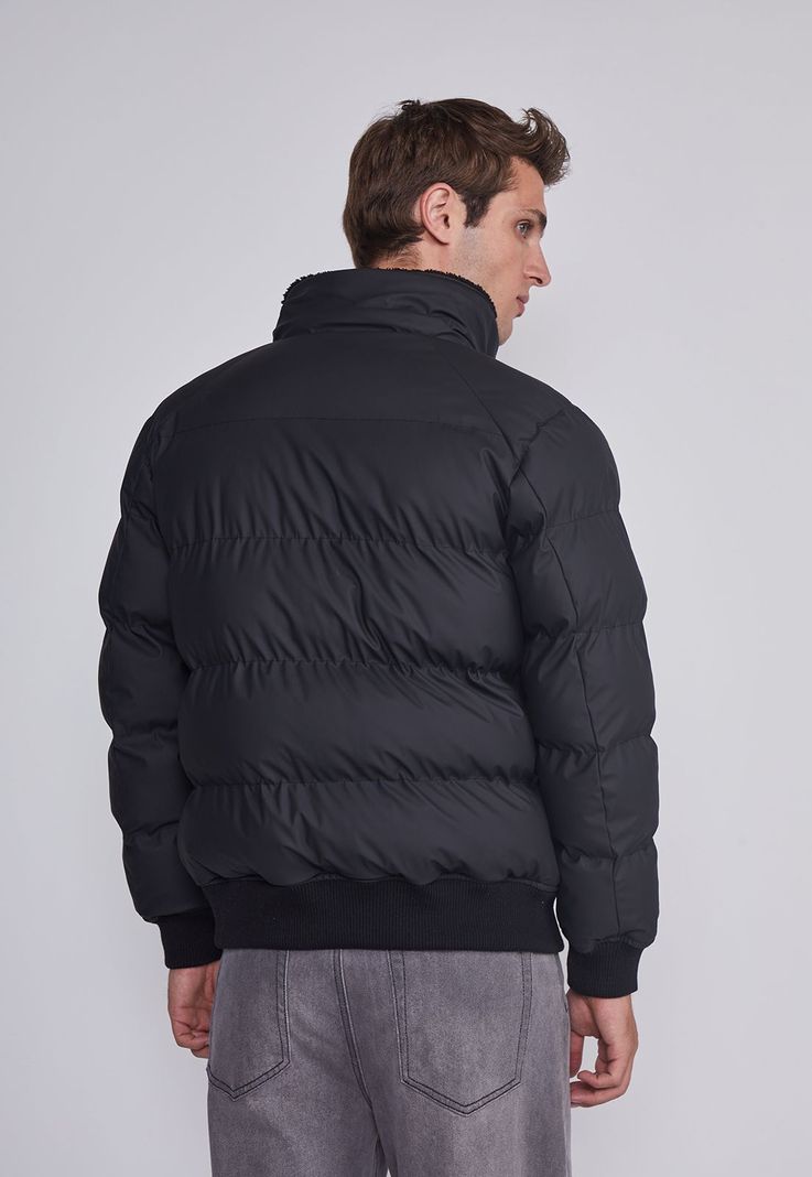 Parka Hombre Acolchada Engomada Negro Sioux-3