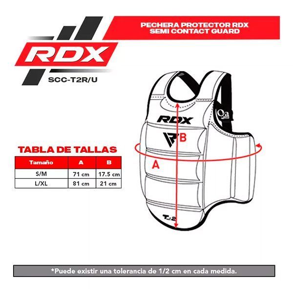 Pechera Protector Rdx - Semi Contact - Scc-t2r/u-7