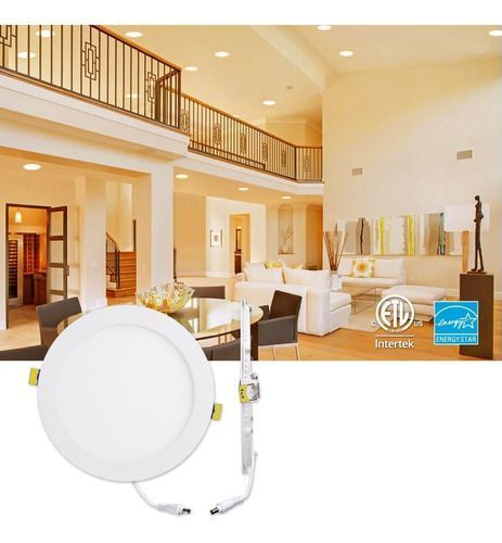 Foco Panel Led 20w Embutido Redondo Luz Cálida (garantía)-4