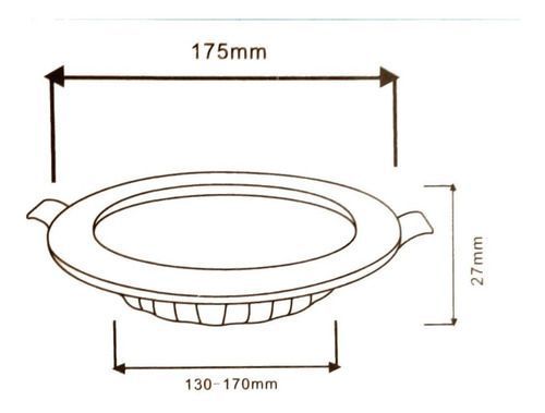 Foco Panel Led 20w Embutido Redondo Luz Cálida (garantía)-3