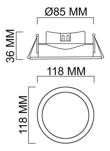 Foco Led 9w Embutido Orientable 85/118mm 5500k Frío-3