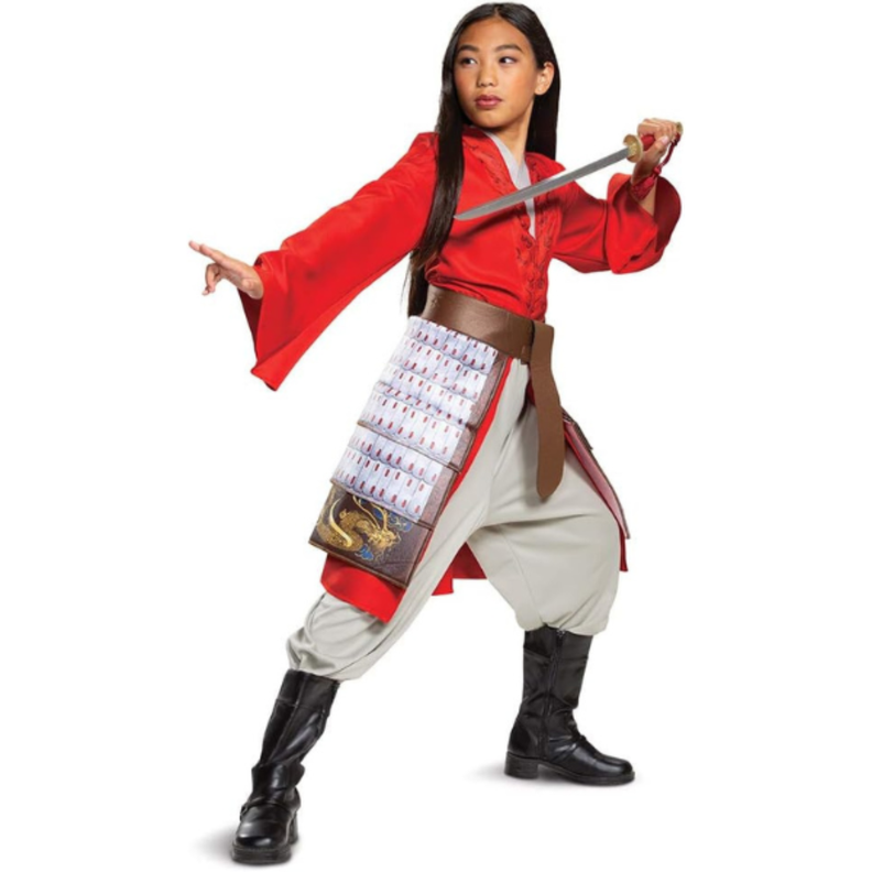 Disfraz Mulan Guerrera Deluxe Niña-0