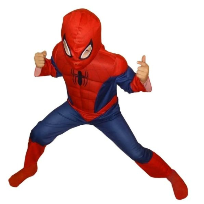 DISFRAZ DELUXE CON MUSCULOS 6 - 7 AÑOS SPIDERMAN MARVEL-1