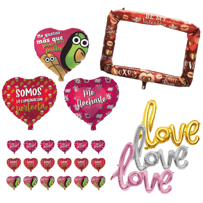 Pack 22 Globos Foil Dia De San Valentin-0