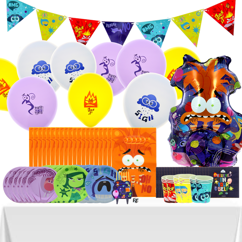 Caja Cumpleaños Full Decoración De Intensa-Mente 2 Para 20 Personas-0