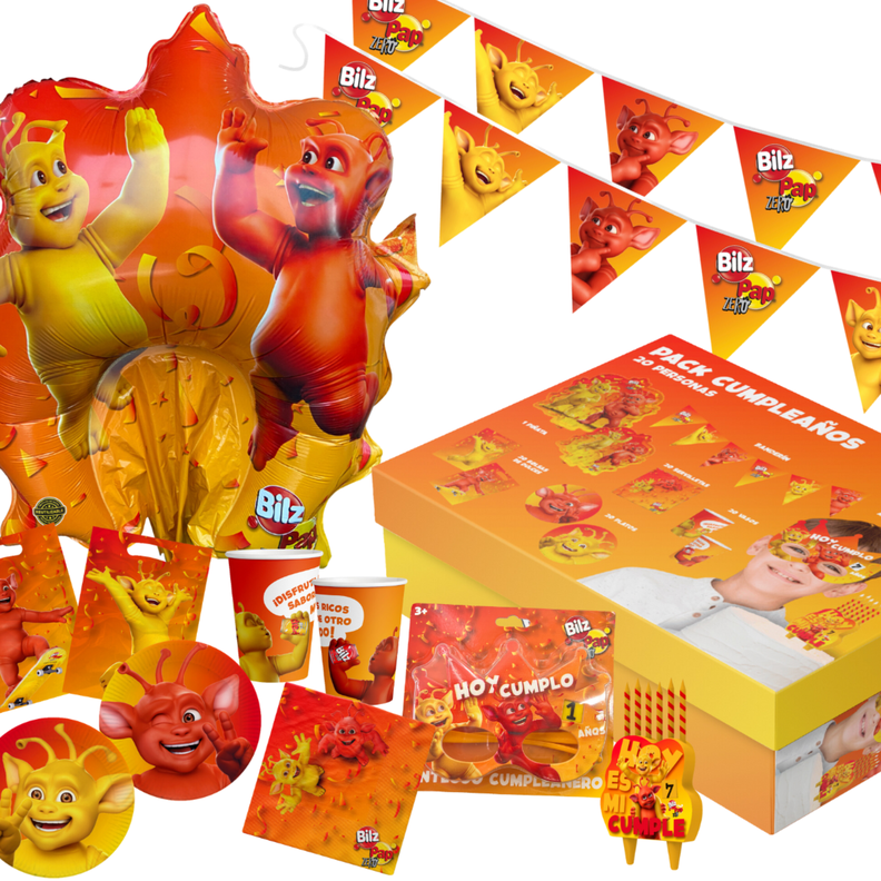Pack de Cumpleaños Bilz y Pap para 20 Personas-0