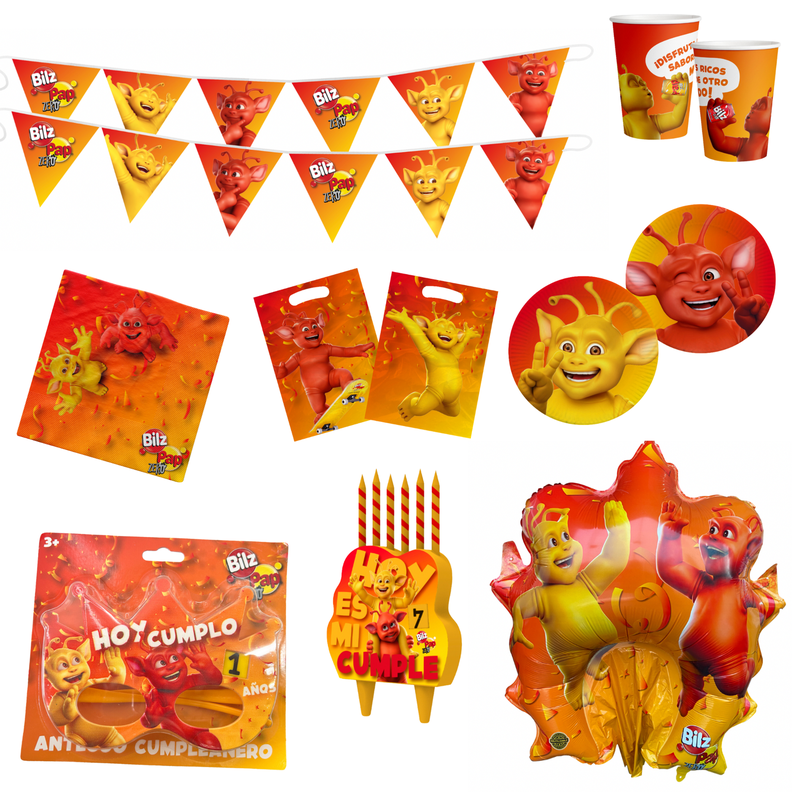 Pack de Cumpleaños Bilz y Pap para 20 Personas-1