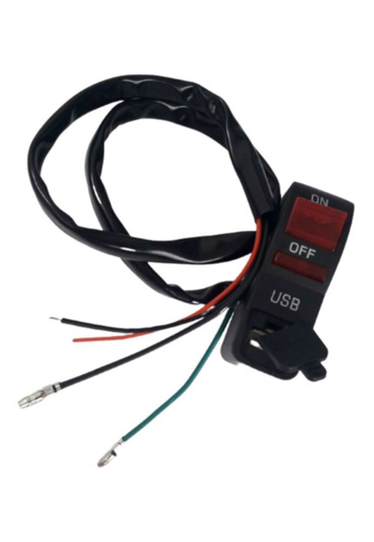 Botón Switch On/off Con Usb Para Moto Para Manubrio (22mm)-7