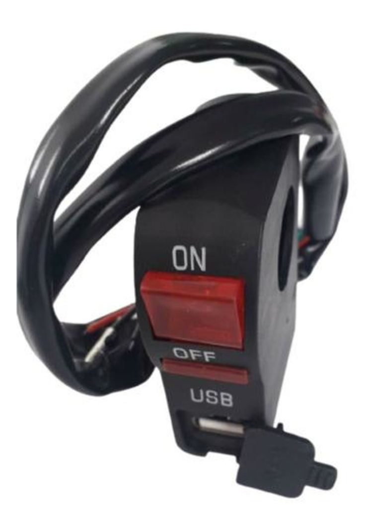 Botón Switch On/off Con Usb Para Moto Para Manubrio (22mm)-3