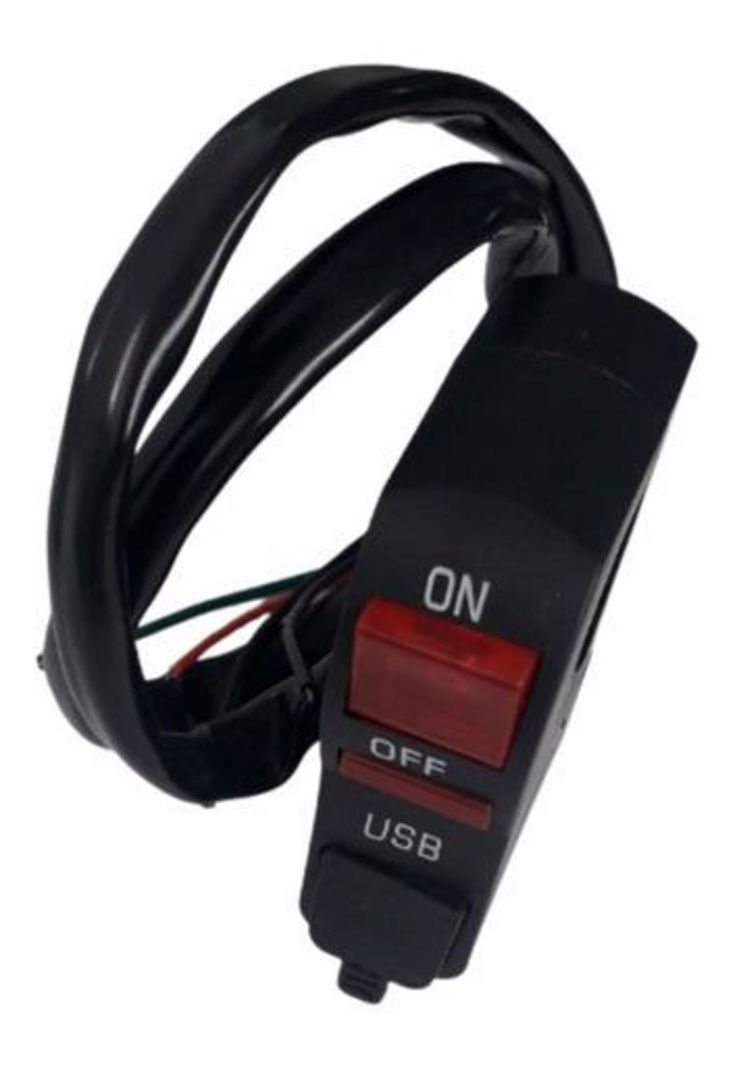Botón Switch On/off Con Usb Para Moto Para Manubrio (22mm)-4