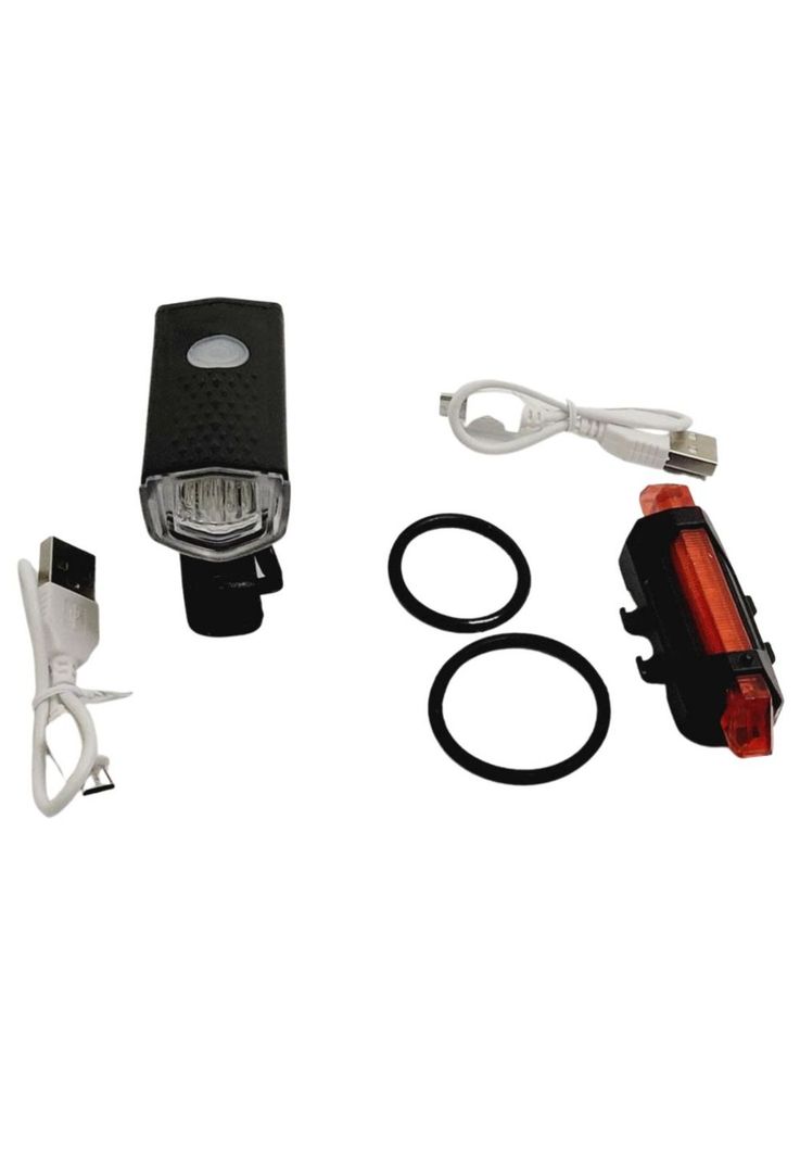 Set De Luces Delantera Y Trasera Para Bicicleta Recargables-1