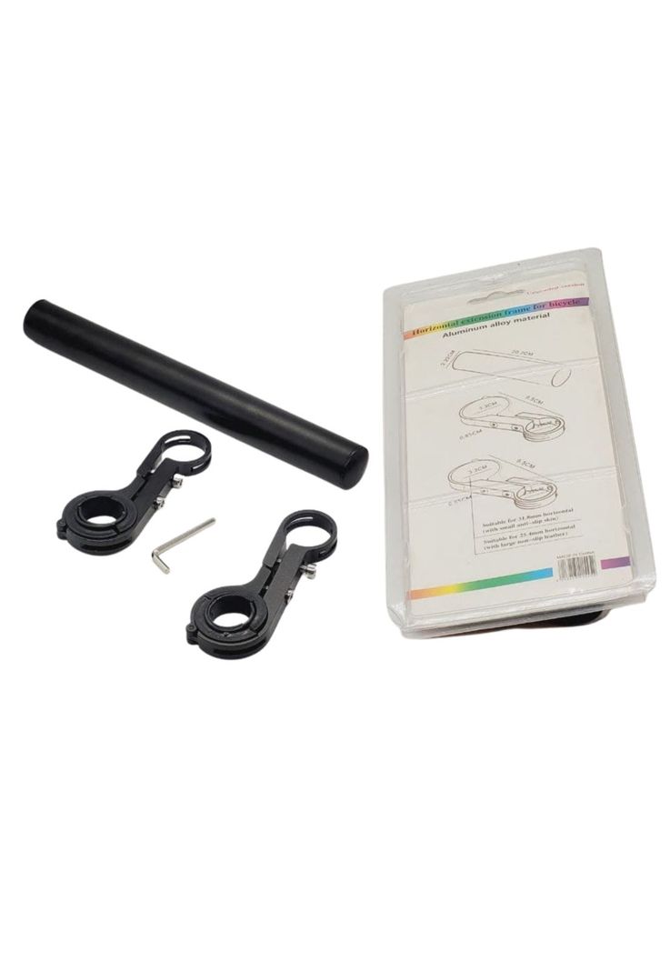 EXTENSION DE MANUBRIO 22MM  MOTO BICICLETA Gris oscuro-1
