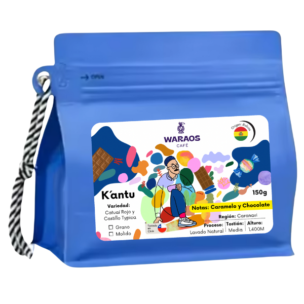 Waraos Café K´antu 150g En Grano Café de origen boliviano.-0