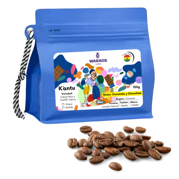 Waraos Café K´antu 150g En Grano Café de origen boliviano.-1