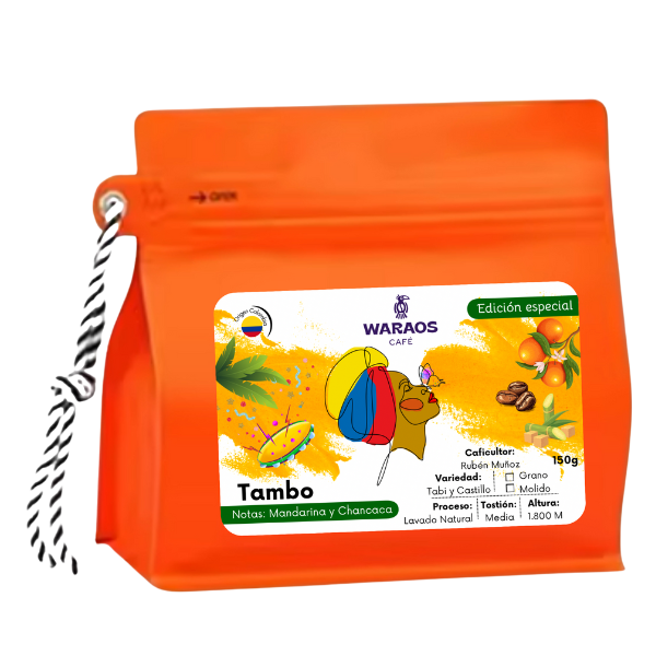 Waraos Café - TAMBO – Café de Especialidad Colombiano 150g EN GRANO-0