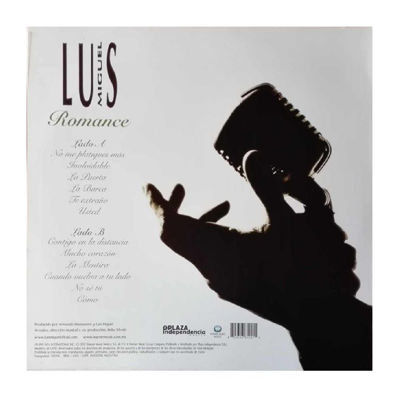 VINILO LUIS MIGUEL/ ROMANCE 1LP-1