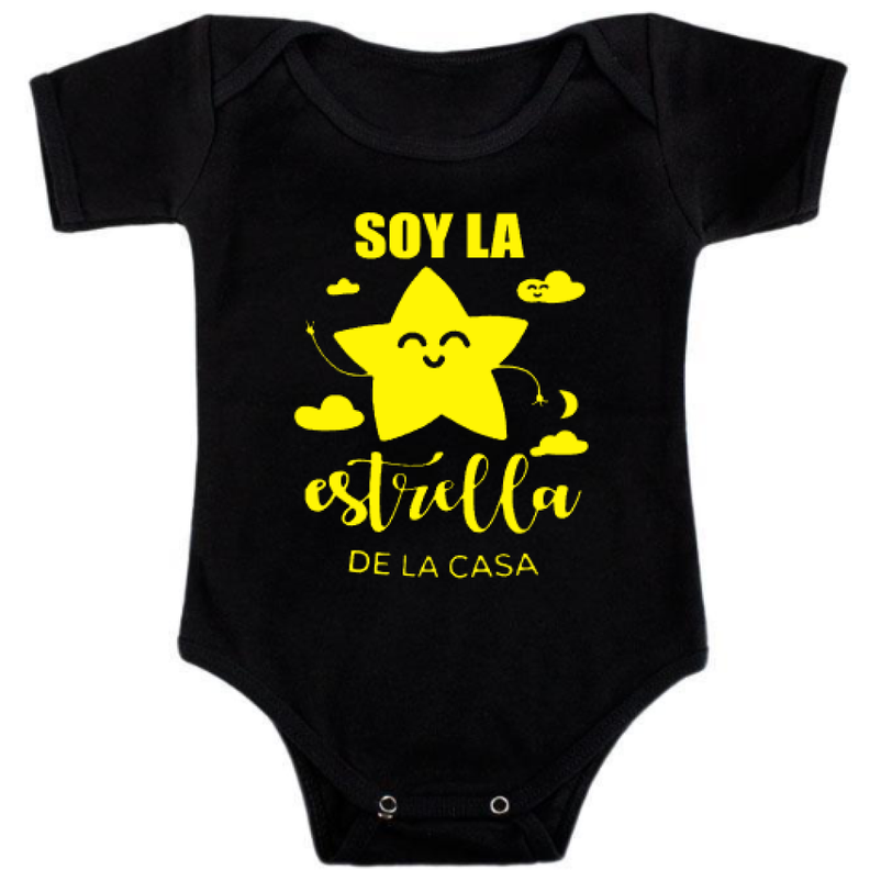 Body Bebé Soy La Estrella De La Casa Baby 100% Algodón-0