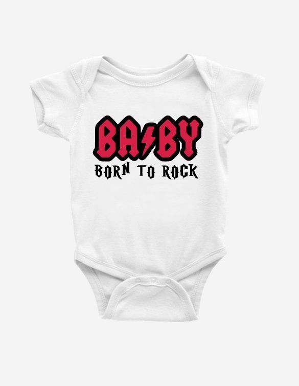 Body Bebé Baby Born To Rock Ac Dc Hard Rock Unisex Algodón-0