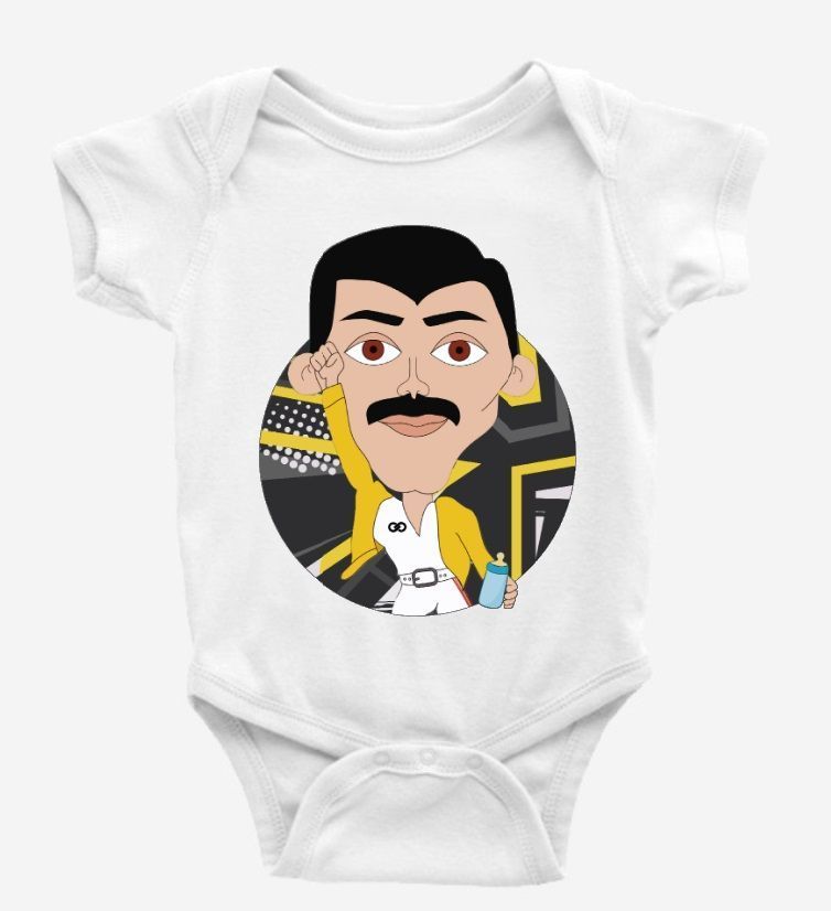 Body Bebé Rockero Freddy Mercury Banda Rock Infinity Queen-0