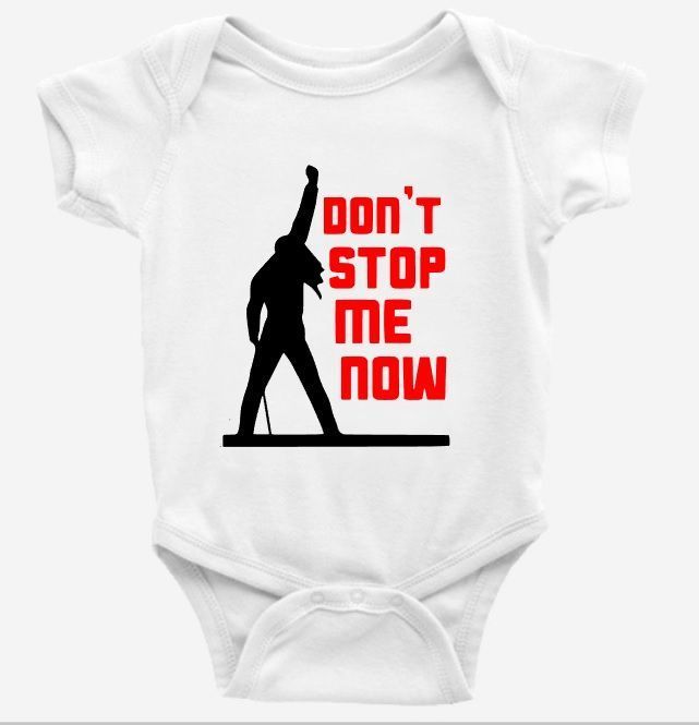 Body Bebé Freddy Mercury Don´t Stop Me Baby Rock Pilucho-0