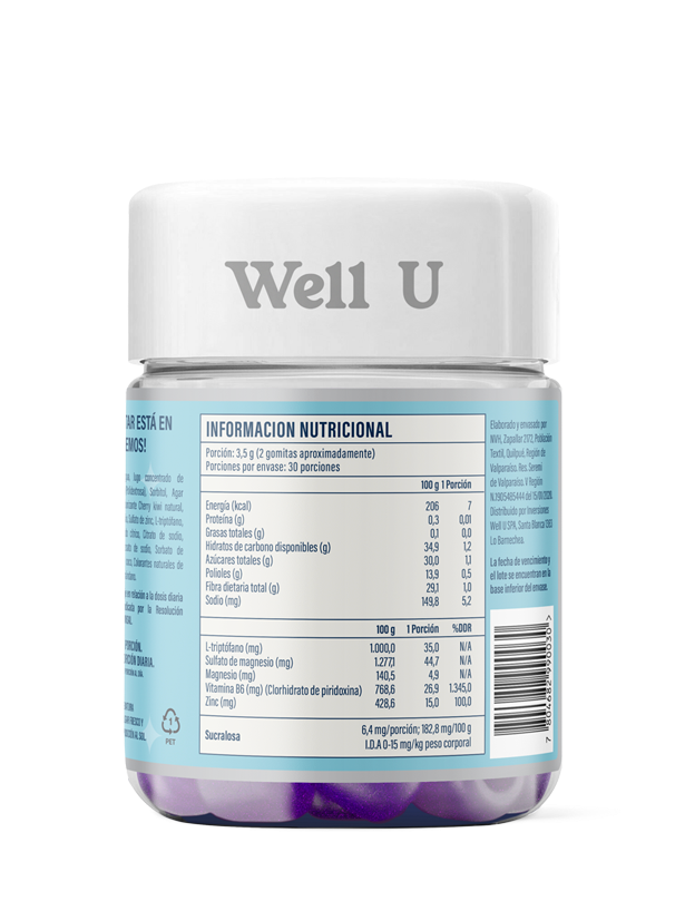 Sleepy, gomitas para dormir con Magnesio, L-triptófano, Zinc y Vitamina B6-0