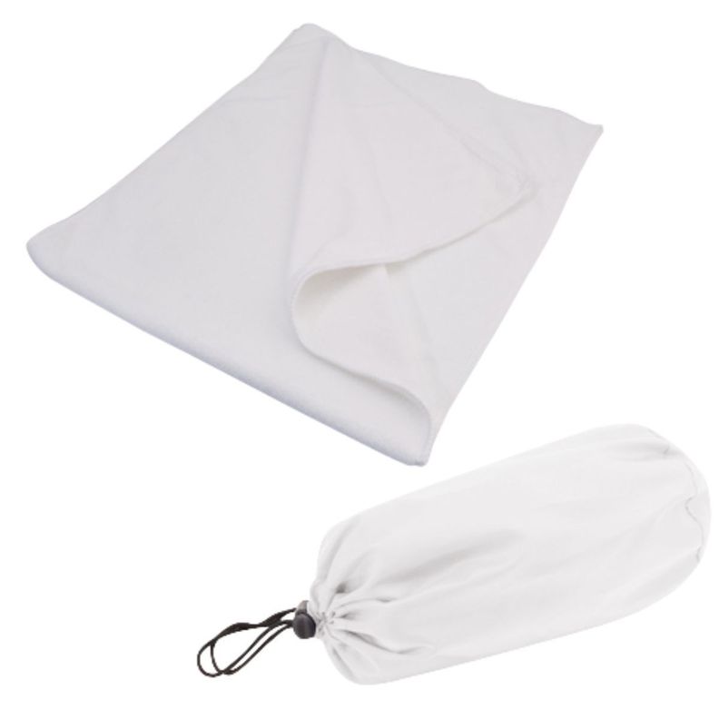 Toalla deportiva de microfibra color blanco-0