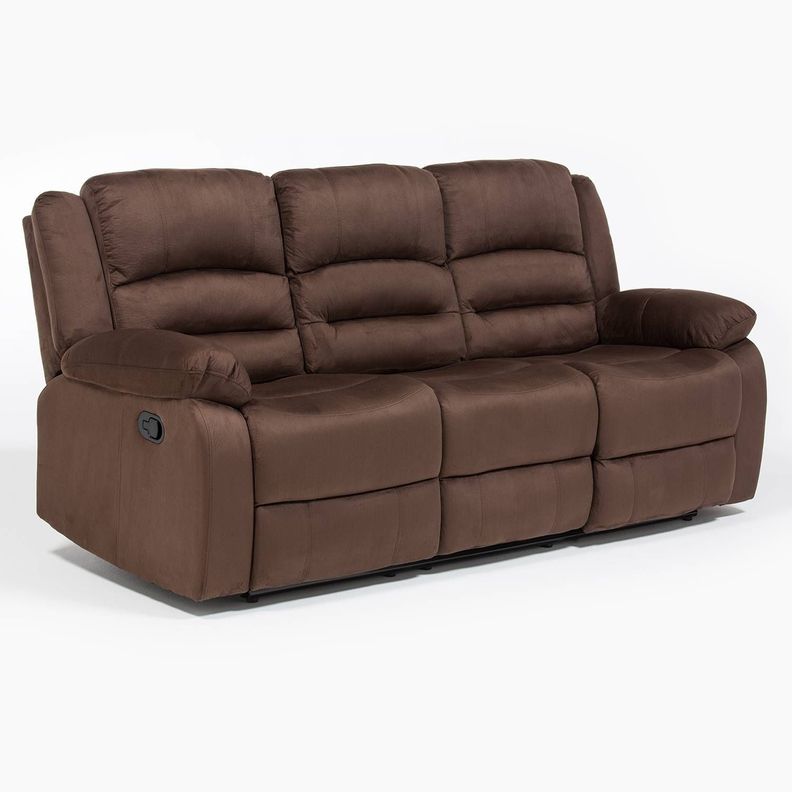  Living Sofá 3 Cuerpos Reclinable Martell Café + 2 Bergers 98060-6