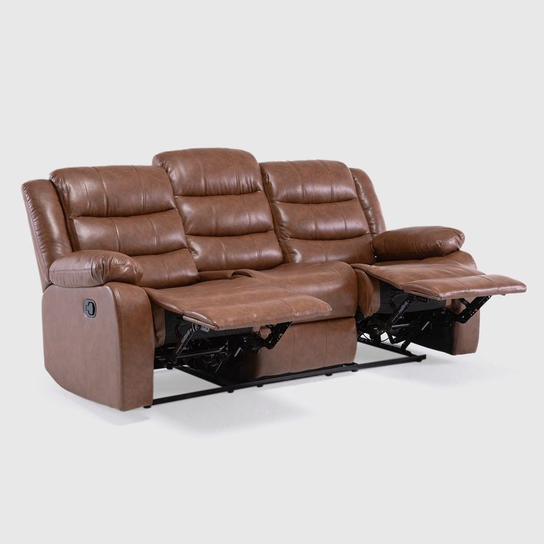  Living Sofá 3 Cuerpos Reclinable Roma Café + 2 Bergers KM060BR-6