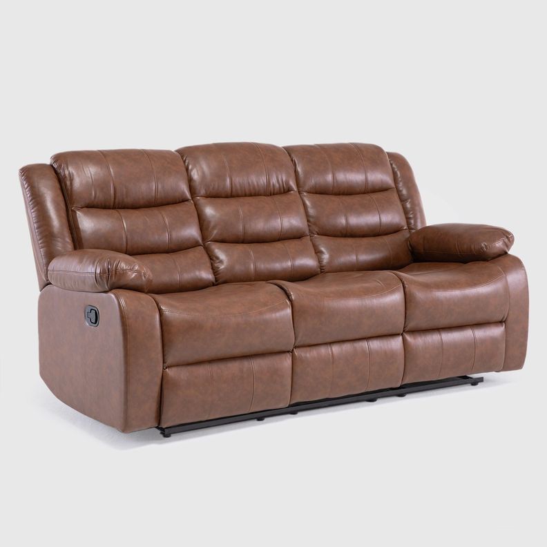  Living Sofá 3 Cuerpos Reclinable Roma Café + 2 Bergers KM060BR-7