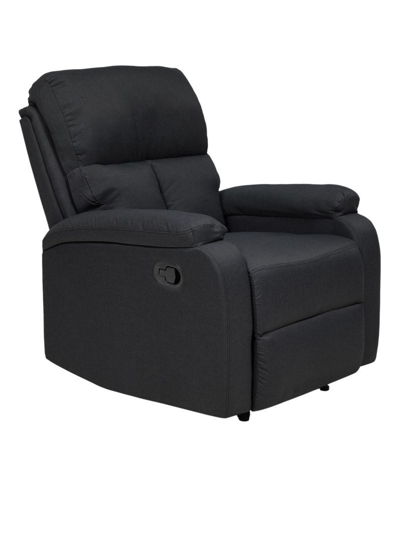  Living Sofá 3 Cuerpos Reclinable Matheus Negro + 2 Bergers VS8070BL-1
