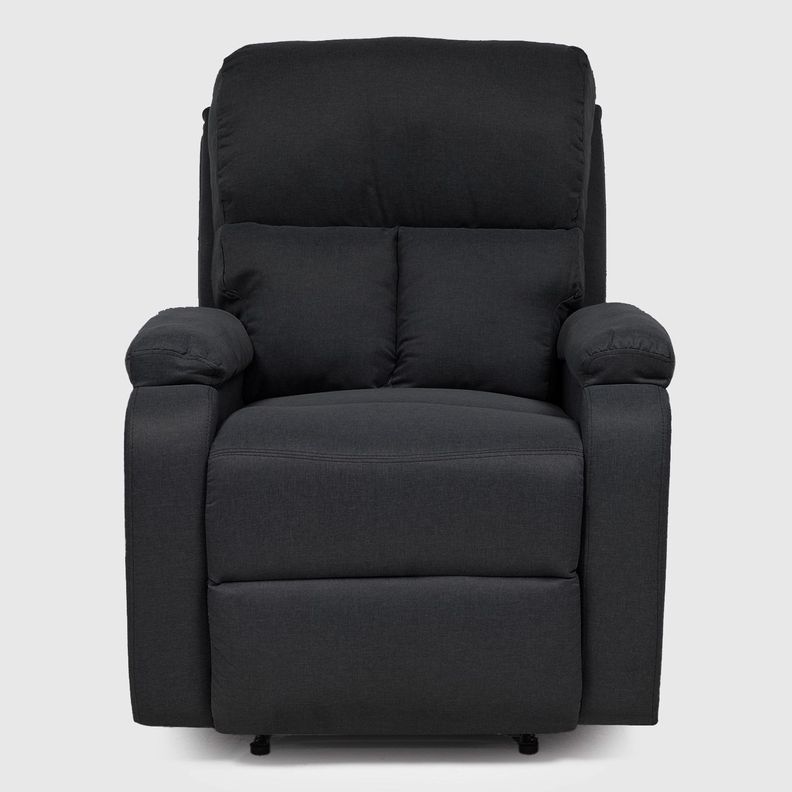  Living Sofá 3 Cuerpos Reclinable Matheus Negro + 2 Bergers VS8070BL-3