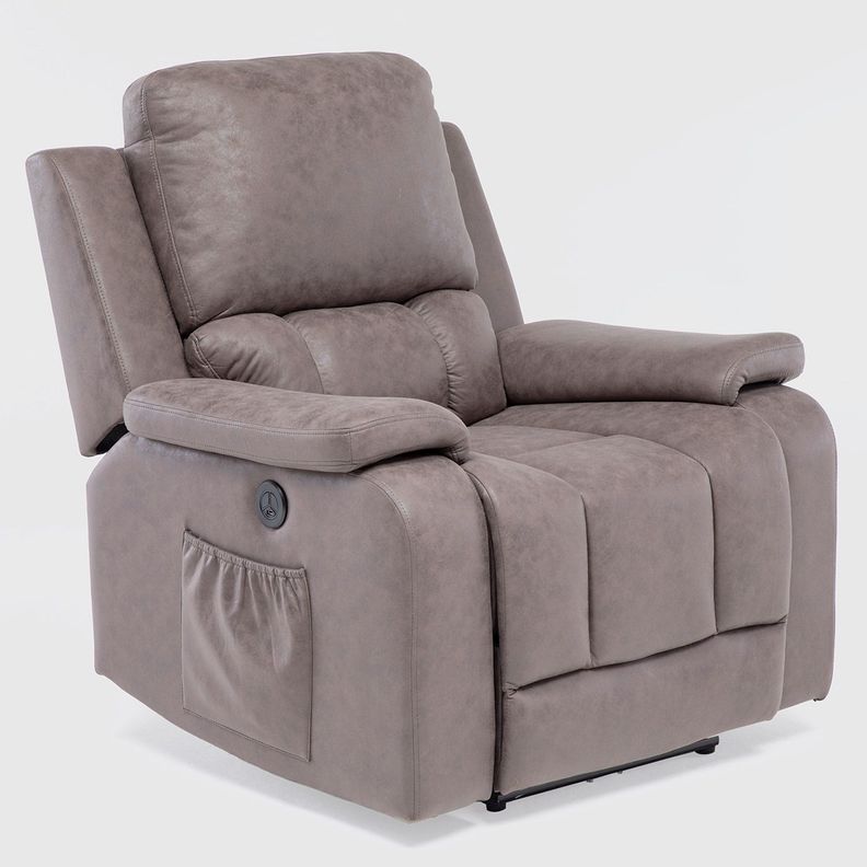  Berger Reclinable Eléctrico Vibromasaje + Control Café Madrid 8094RPMBR-3