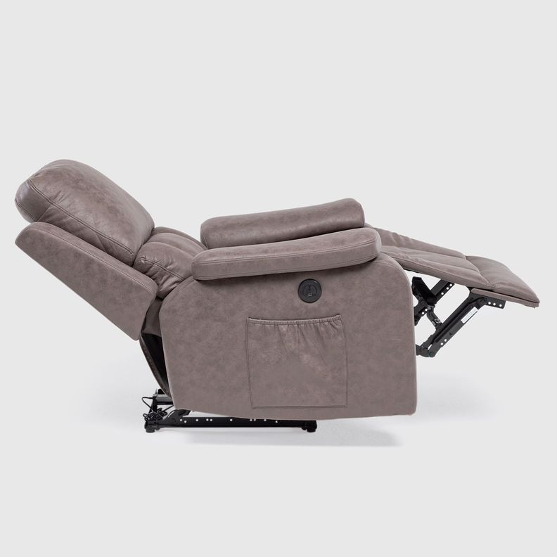  Berger Reclinable Eléctrico Vibromasaje + Control Café Madrid 8094RPMBR-4