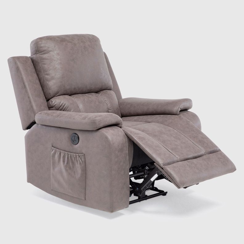  Berger Reclinable Eléctrico Vibromasaje + Control Café Madrid 8094RPMBR-5
