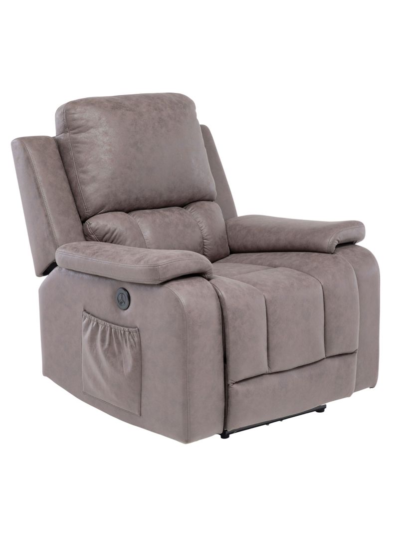  Berger Reclinable Eléctrico Vibromasaje + Control Café Madrid 8094RPMBR-1