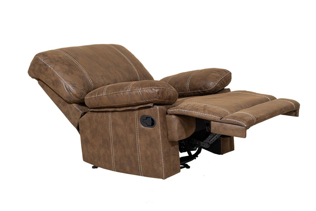  Berger Reclinable Moderno Cuero Viejo Café Castle 98023R4-2