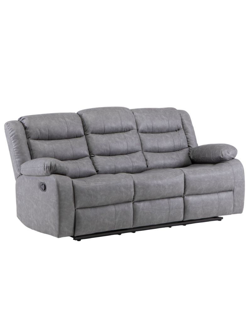Sofá Gris Reclinable 3 Cuerpos Moderno Roma KM060SGR-0
