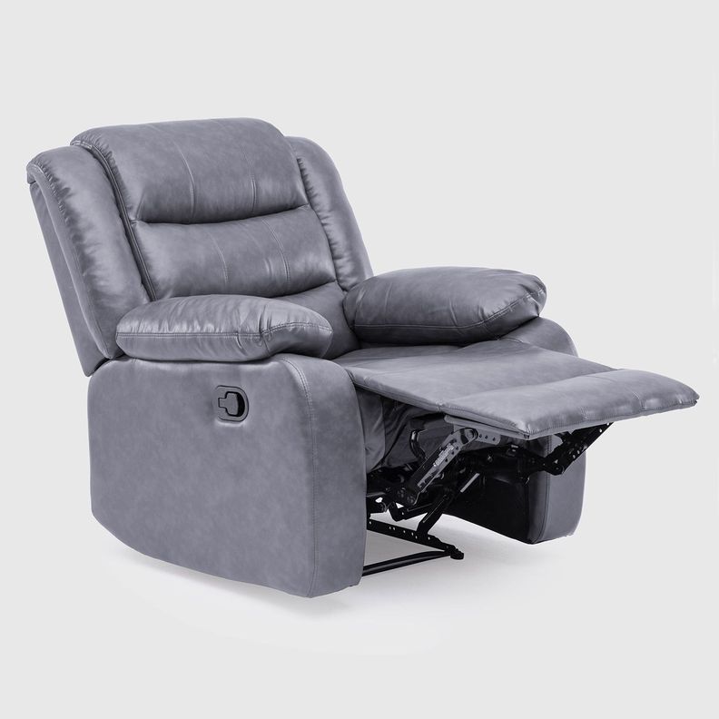 Berger Reclinable 1 Cuerpo Moderno Gris PU Berlin KM060RGR-4