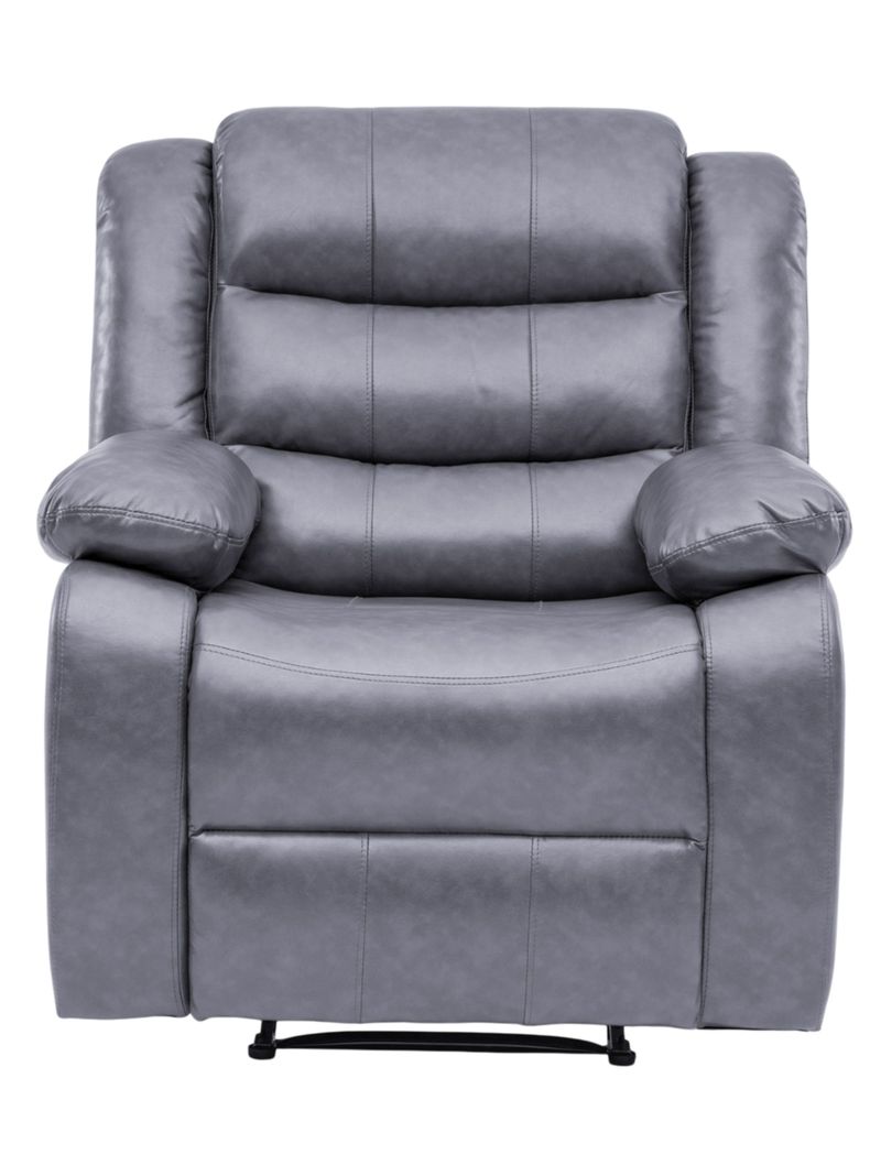 Berger Reclinable 1 Cuerpo Moderno Gris PU Berlin KM060RGR-0
